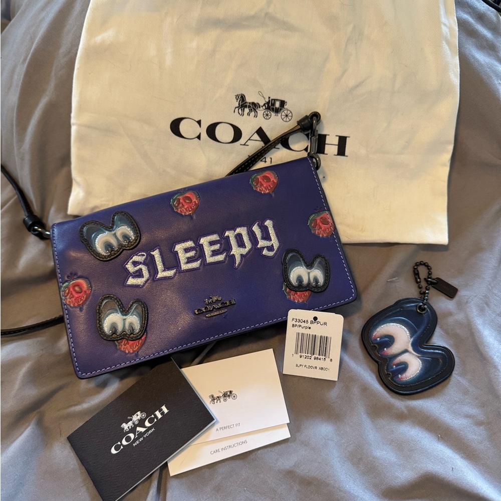 Coach Purple Disney Sleepy Crossbody Bag